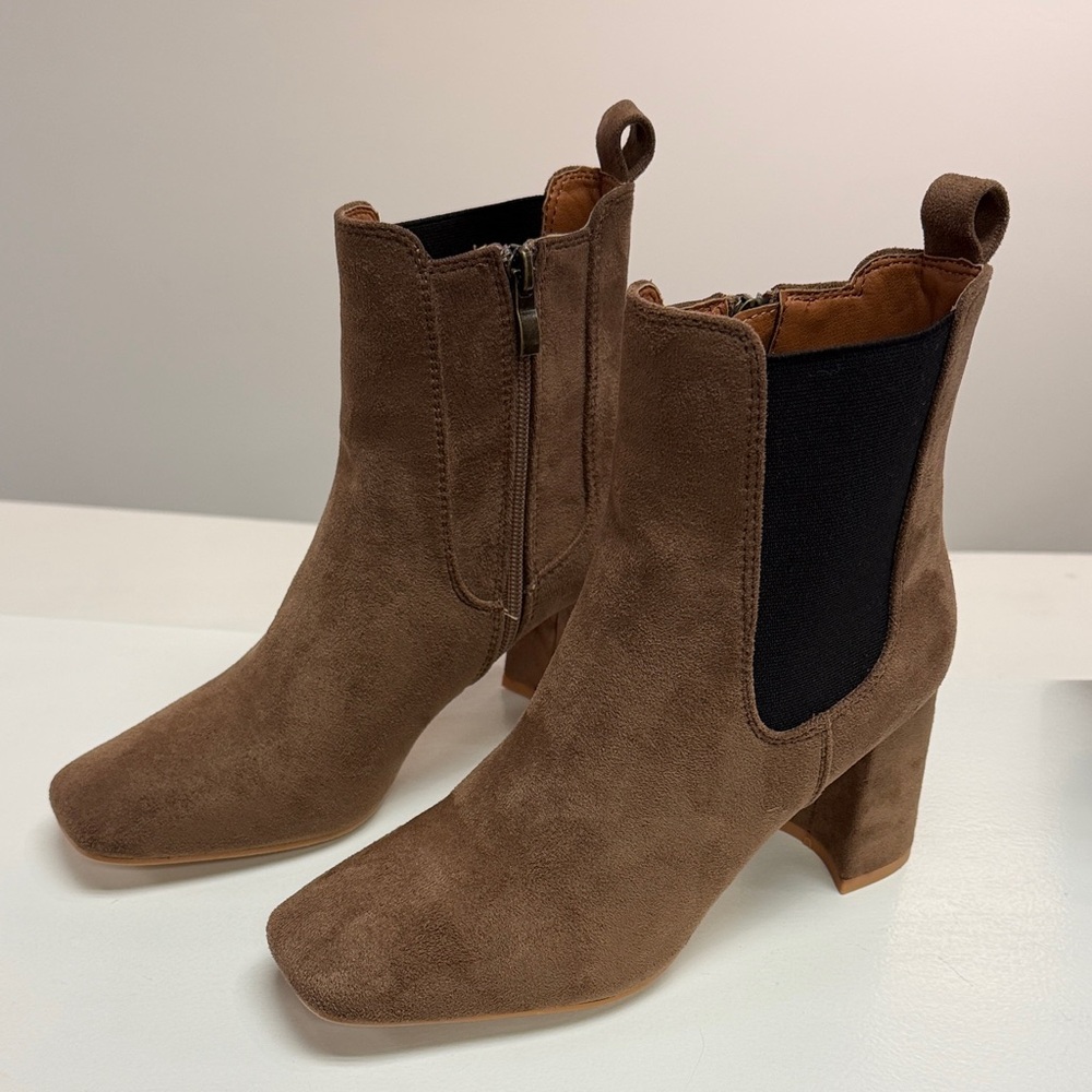 Brown Suede Ankle Boots